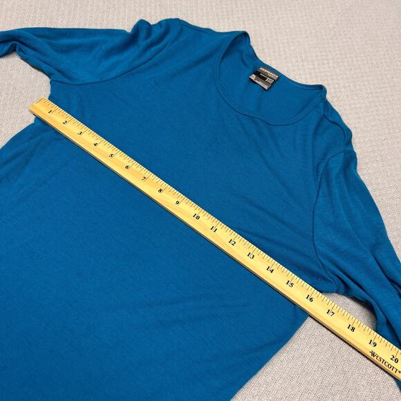 Icebreaker Shirt Womens XL Blue Merino Wool Bodyfit Basics 200 Running Stretch - Picture 4 of 5